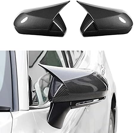 CKE Compatible with Toyota Camry 2025 2024 2023 2022 2021 2020 2019 2018 Accessories Aggressive Look Car Exterior Door Side Rearview Mirror Guard Cover Trim Caps -Carbon Fiber Style Cke