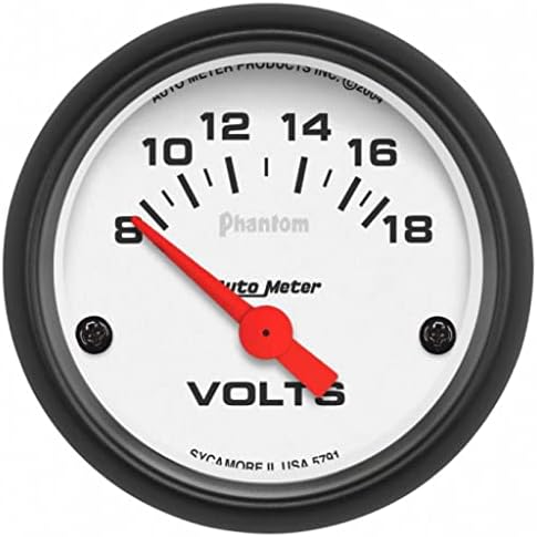 AutoMeter Voltmeter Gauge Phantom 52mm 8-18V Electronic KarParts360