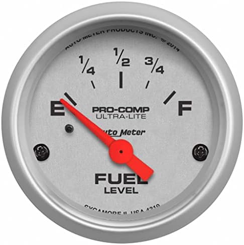 AutoMeter Fuel Level Gauge Ultra-Lite 52mm 73 OHMS Empty/10 OHMS Full Short KarParts360