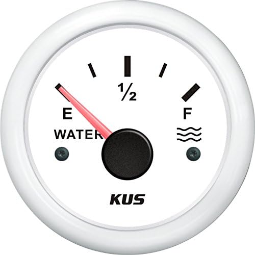 KUS CPWR-BS, 240-33 Ohm, Electric Water Level Gauge, 12V / 24V, 2" (52mm) with Backlight Kus