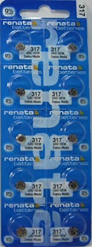 Батарейки серебряные без ртути 317 SR516SW SP317 V317 D317 616, 10 штук Renata Batteries