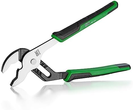 SK 10-Inch Groove Joint Pliers, Water Pump Pliers, Premium CR-V Steel Construction, V-Jaw with Comfortable Grips Sk