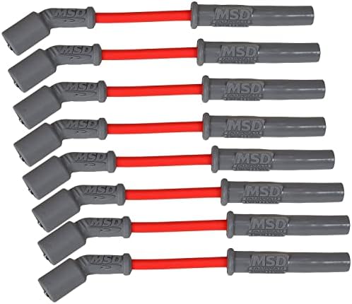 MSD 32819 Super Conductor Spark Plug Wire Set, Red Msd