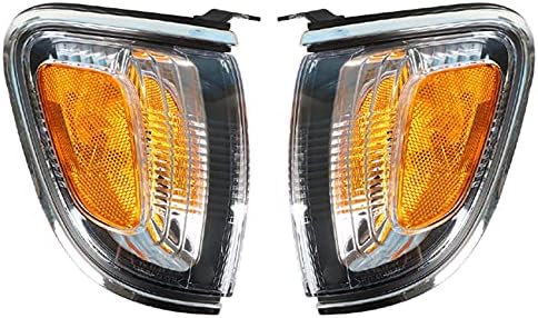 labwork Replacement for 2001-2004 Tacoma Parking/Side Marker Light Assembly Pair Driver and Passenger Marker Lights with Silver Trim Compatible TO2521162 TO2520162 Labwork