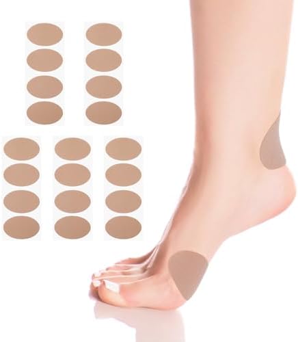 Moleskin Adhesive Pads, Blister Prevention Tape Moleskin Padding Patch Reduce Friction for Feet Toes Heel Shoes Boots Hiking - 5 Sheets (20 Pieces Total) COMNICO