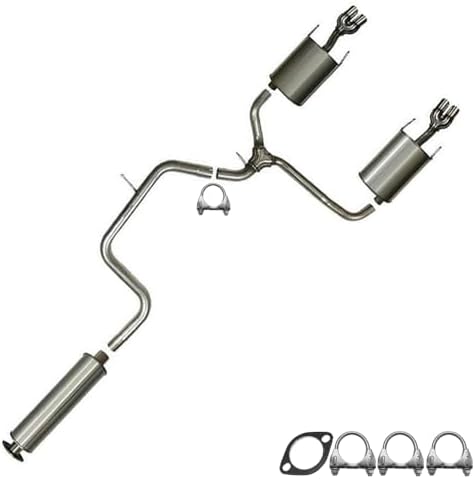 Northeastern Exhaust Stainless Steel Muffler Resonator Exhaust Cat-back kit Compatible with Pontiac Grand Prix 2003-2008 3.8L - Includes Clamps and Gasket Northeastern Exhaust