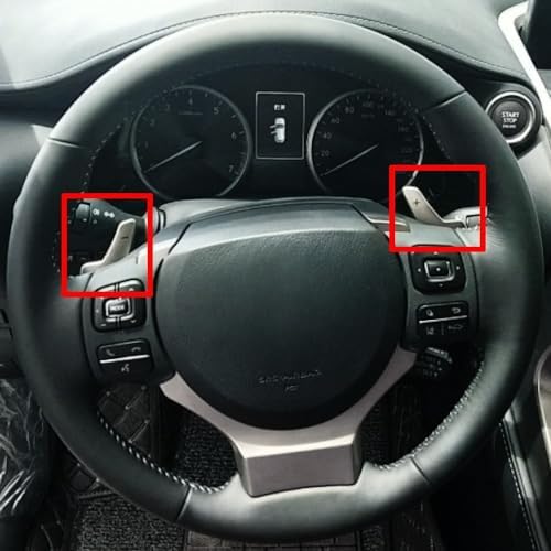 iJDMTOY Forged Caron Fiber Pattern Style Larger Paddle Shifter Extensions Compatible with Lexus IS250 IS300 IS350 RC300 RC350 NX200t NX300 CT200h, etc IJDMTOY