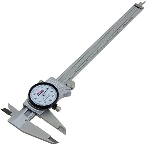 Premium Dial Caliper 4"/0.001" Precision Double Shock Proof Solid Hardened Stainless Steel Anytime Tools