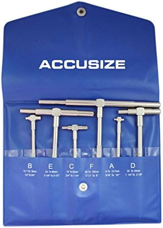 Accusize Industrial Tools 5/16'' - 6", 6ps/Set Long Reach Telescoping Gage, 3602-5012 Accusize Industrial Tools