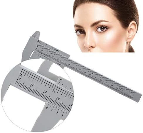 Vernier Caliper, Tattoo Eyebrow Ruler, Professional Reusable Plastic Tattoo Measuring Vernier Caliper Permanent Tools for Precise Measurement Zetiling