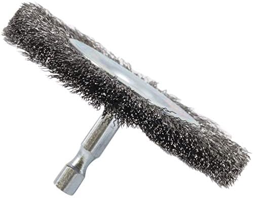 Forney 72736 Wire Wheel Brush, Fine Crimped with 1/4-Inch Hex Shank, 3-Inch-by-.008-Inch Forney