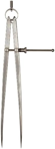 Starrett 83B-12 Spring Nut Dividers, Steel, Flat Leg, 0-6" Range Starrett