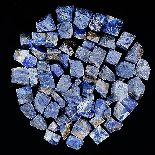 YATSKIA Sodalite Crystal - Raw Crystals Bulk - Crystal Rocks - Healing Crystals - Semi Precious Stones - Crystal Decor - Blue Crystal - Gem Stones Rocks Crystals - Rocks for Tumbling YATSKIA