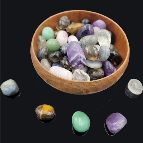 40Pcs+ Tumbled Polished Stone Chakra Stones Healing Crystals,Tumbled Green Aventurine 0.4''-0.8'' (Green Aventurine(40pcs)) SeeuFun