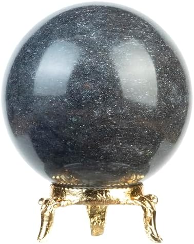 ZAICUS 45 mm Amethyst Diamond Cut Ball with Metal Stand Sphere Ball Natural Gemstone for Healing Crystals Crystal Balls for Witchcraft Chakra Balancing Spiritual Gift Home Décor ZAICUS