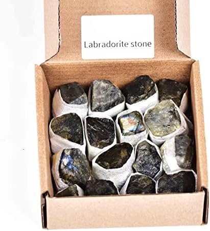 JIC Gem Irregular Shape Black Tourmaline Crystal Healing Stones Bulk Rose Quartz Crystals Rough Stones Labradorite Crystal and Healing stones Raw Crystal Gemstone Bulk JIC Gem