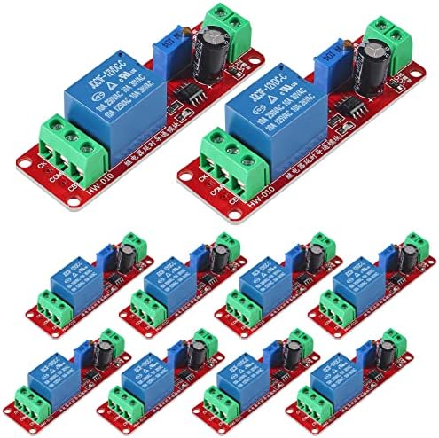 10PCS NE555 Delay Timer Switch Adjustable Disconnect Module Time Delay Relay Module DC 12V Delay Relay Shield 0~10S Qccan