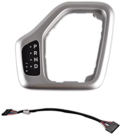 Shifter Bezel with Harness Kit for 2014-2018 Jeep Cherokee, Center Transmission Bezel With Harness Replace 601-402 5YD27XSAAA 68413957AA, Silver Predep