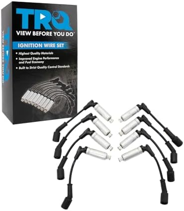 TRQ Ignition Spark Plug Wire Kit Set for GMC Chevrolet Buick Cadillac Hummer Isuzu Pontiac Saab Pickup Truck SUV V8 New Trq