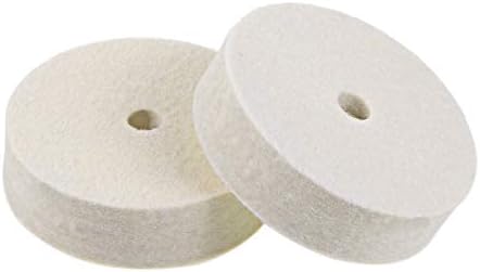 uxcell 3-Inch Compressed Wool Polishing Wheel Round Buffing Pads for Bench Grinder Uxcell