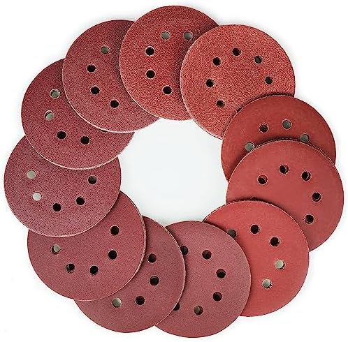 LotFancy 5 Inch 8 Hole Sanding Disc - 60PCS 1000 1200 1500 2000 2500 3000 Grit Assorted, Random Orbital Sander Pads, Hook and Loop Sandpaper LotFancy