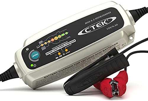 Зарядное устройство CTEK 4.3 Test & Charge, 12 В, с уникальной тестирующей функцией для аккумулятора и генератора, идеальное для долгосрочного хранения Ctek