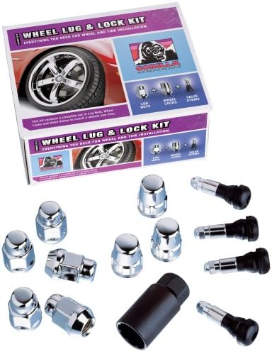 Gorilla Automotive 71933 Acorn Wheel Installation Kit (12mm x 1.50" Thread Size) - for 5 Lug Wheels Gorilla