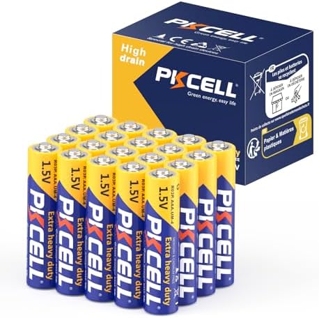 PKCELL AAA Batteries,20-Count 3A R03P UM4 Battery,1.5V AM4 AAA Carbon Zinc Single Use Triple A Batteries for LED Candles Clock Remote Controls Flashlights Pkcell