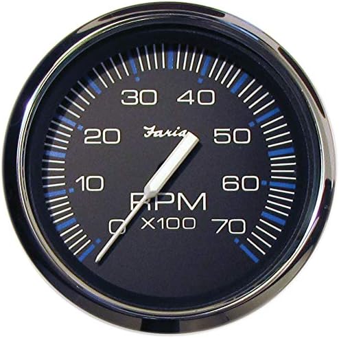 Faria 33718 Chesapeake Black 7000 rpm Tachometer Faria