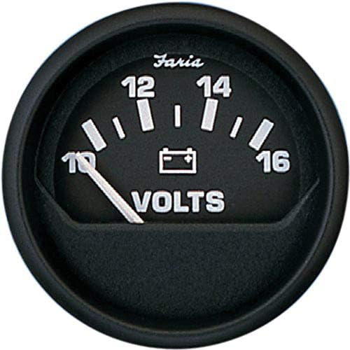 Faria Beede Instruments Faria Beede 12821 Euro Voltmeter (3003.3439), Black Faria