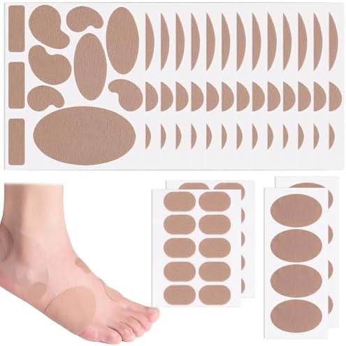 149pcs Moleskin for Feet,Moleskin for Blisters Mole Skin for Blisters,Various Shapes,Oval and Oblate,Anti-Wear,Suitable for High Heels,Casual Shoes,Boots,Hiking Shoes- 18Sheets Laueob