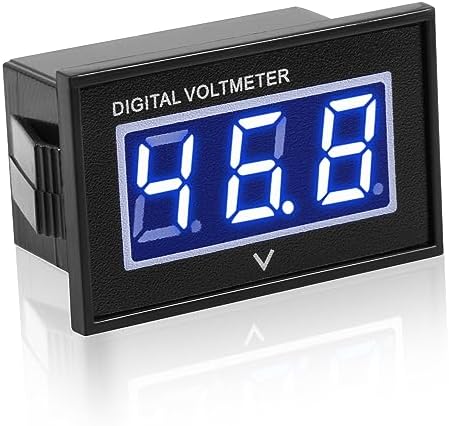 HUSUKU 12V 24V 36V 48V LED Digital Volt Meter Battery Meter Gauge led Voltage Display for Golf Cart Club Car EZGO Yamaha (Blue) Husuku