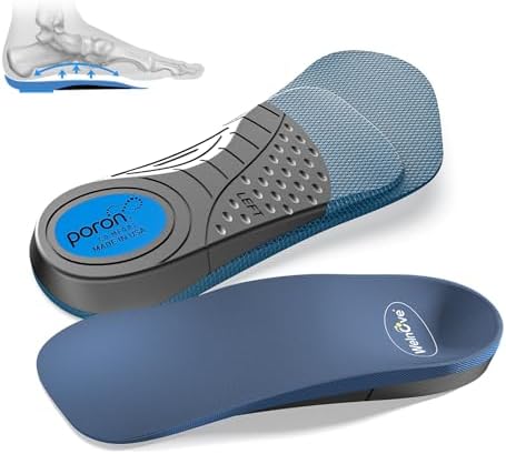 Arthritis Support Insert Insoles for Men - Welnove Reinforced Arch Orthotic Shoe Insoles for Osteoarthritis Pain in Feet, Knees, HIPS, Plantar Fasciitis - Heel Cushion Inserts,Small Welnove