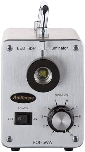 AmScope LED-50W 50W LED Cold Fiber Optic Illuminator AmScope