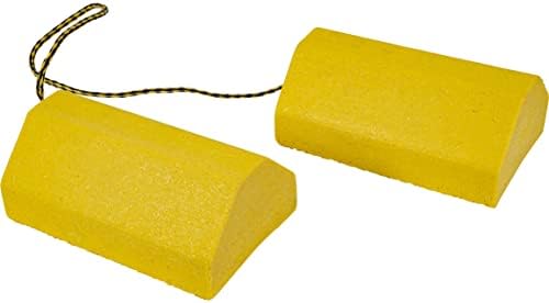 Buyers Products WC9642Y Yellow Small Wheel Chock Set, Lightweight Composite Construction, 32.75 Inch Rope, Ideal for Vehicle Maintenance and Storage, Aviation and Tractors Buyers Products Company