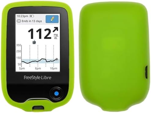 Premium Silicone Case for Freestyle Libre 3 / Freestyle Libre 2 (Continuous Glucose Monitor) (Green) Usastar-SNK