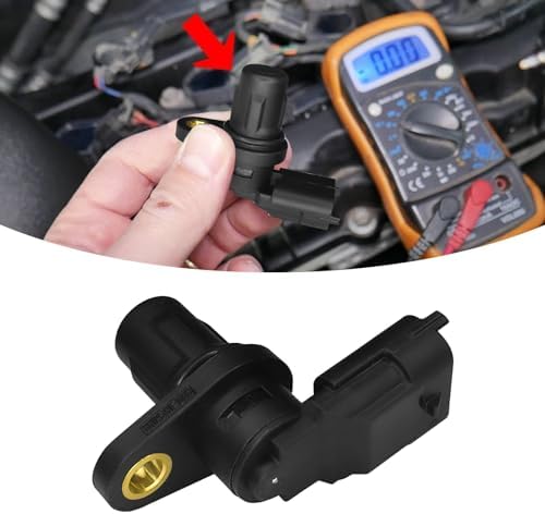 Engine Camshaft Position Sensor Compatible with Chery, Car Camshaft Position Sensor Parts with Sealing Ring Replacement Number F01R00B003 for EPC Fault Light and Weak Start(Black) Hirificing