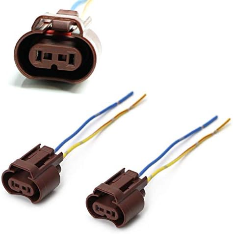 iJDMTOY OEM 9006 HB4 Female Adapters Wiring Harness Sockets w/ 4-Inch Wire Pigtails Compatible with High/Low Beam or Fog Lights Use IJDMTOY