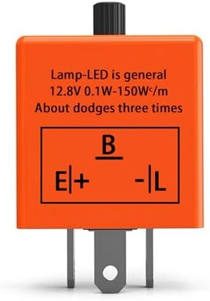 Электронное LED реле поворотов CF13, 3-пиновое, 12V, с регулируемой частотой мигания для LED освещения, упаковка из 1 штуки Mlahuier