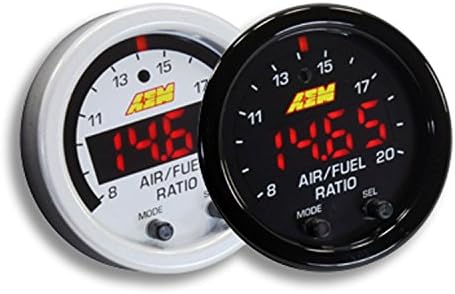 AEM 52mm Wideband UEGO Air Fuel Ratio Sensor Controller Gauge w/White Face Kit Aem