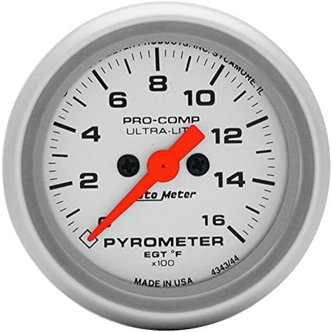 Auto Meter 4344 Ultra-Lite Electric Pyrometer Gauge Kit,2.3125 in. AUTO METER