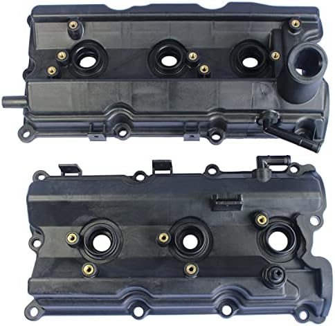 JDMSPEED New Left & Right Engine Valve Covers Replacement For 350Z 2003-2006 G35 V6 3.5L VQ35DE Replaces 13264-AM610, 13264-AM600, 13270-8J112, 13270-8J102, 264-984, 264-985 (Set of 2) Jdmspeed