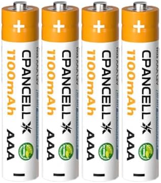 AAA Rechargeable Batteries 1100mAh AAA Rechargeable NiMH Battery (4 Count) Cpancell