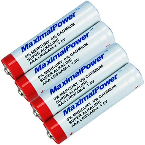 MaximalPower (4 Pack LR03 / AM-4 AAA 1.5V Super Alkaline Batteries - 140 Minutes MaximalPower