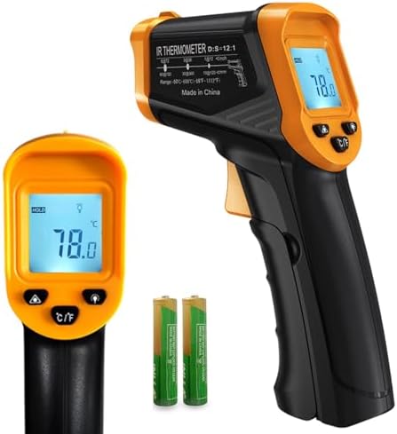 Digital Infrared Thermometer Gun for Cooking,BBQ,Pizza Oven,Ir Thermometer,-58℉~1112℉(-50℃~600℃) Handheld Non Contact Heat Laser Temperature Gun (Not for Human) Soonkoda