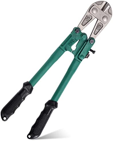 Swpeet 1Pcs 8 Inch Heavy Duty Bolt Cutter Pliers, Wire Breaking Plier with Rubber Black-Green Ergonomic NonSlip Handles, Lock Cutter for Cutting Chain Lock, Cable and Wire Mesh Swpeet