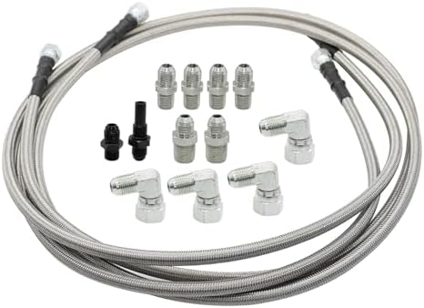 70" Transmission Cooler Lines Kit with 6AN Hose Fitting Compatible with 6AN Transmission 4L80E TH350 TH400 4L60E 700R4 200-4R TR6060 AOD C5 Yunnergo