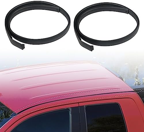 JDMON Roof Drip Molding Weatherstrip Compatible with Toyota Tundra Double Cab 2007-2020, Replace ‎755520C050 ‎755510C050, Left and Right, 2 PCS Jdmon