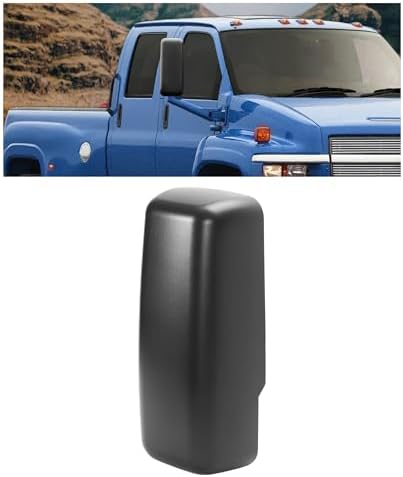 HECASA Mirror Cover Compatible with 2003-2009 Chevy Chevrolet Kodiak C4500 GMC Topkick C4500 Replacement for 20791441 Black Outer Side View Mirror Cap Cover Trim Driver or Passenger Side - 1 PC Hecasa