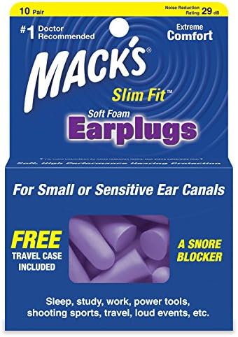 Macks Slim Fit Soft Foam Earplugs, 10 Pair (Pack of 3) Mack's